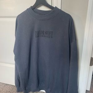 Taylor Swift - Eras Tour Official Merch Blue Crewneck Sweatshirt Unisex L